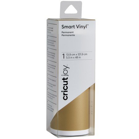 Vinyle Smart adhésif permanent brillant - Doré - 13,9 x 121,9 cm