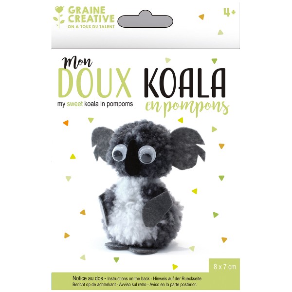 Kit Pompon - Koala - 8 x 7 cm - Photo n°1