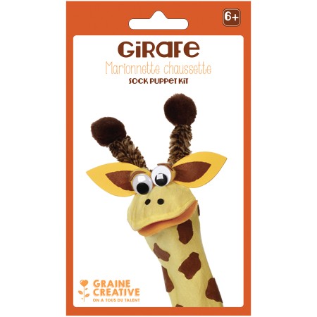 Kit Marionnette chaussette - Girafe