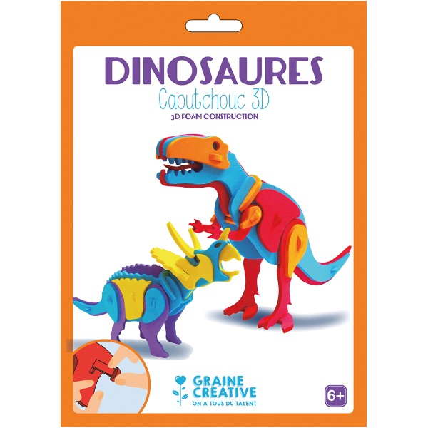 Kit Créatif construction 3D en mousse - Dinosaures - Photo n°1
