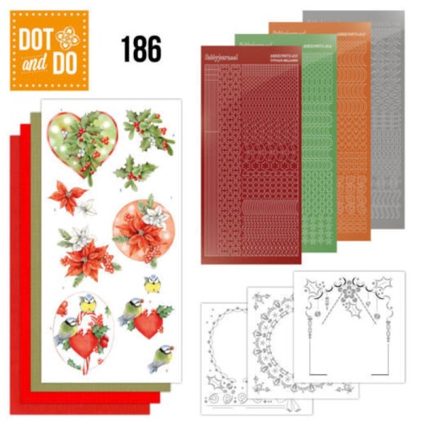 Dot and do 186 - kit Carte 3D - Houx de Noël - Photo n°1