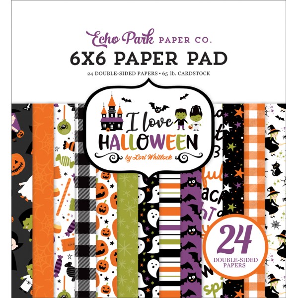 Papier scrapbooking Echo Park - I Love Halloween - 15X15 - 24 feuilles - Photo n°1