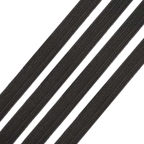 5M d' élastique noir - polyester – 5mm - Photo n°1