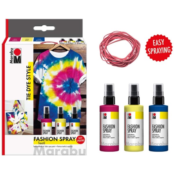 Kit peinture textile Fashion spray - Tie Dye - 3 x 100 ml - Photo n°3