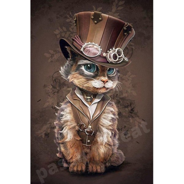 Broderie Diamant Chat 30x40 cm Diamond Painting - Photo n°1