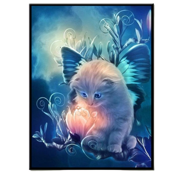 Broderie Diamant Chat 40 x 30 cm Diamond Painting - Photo n°1