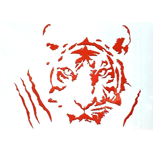 POCHOIR PLASTIQUE 26*18cm : tigre (03) - Photo n°1
