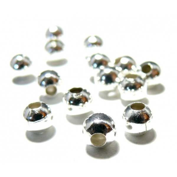 1601271727496PP PAX 200 perles intercalaires 6mm metal couleur Argent Platine - Photo n°1