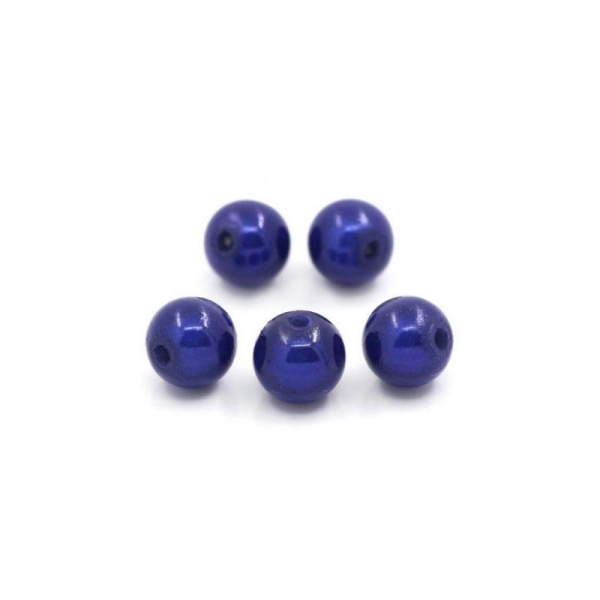 100 Perles Magiques Miracle Bleu 8mm - Photo n°1