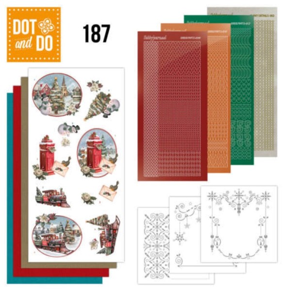 Dot and do 187 - kit Carte 3D - Train de Noël - Photo n°1