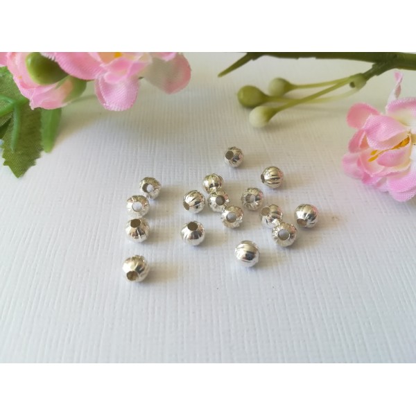 Perles métal 5 mm argenté x 23 - Photo n°1