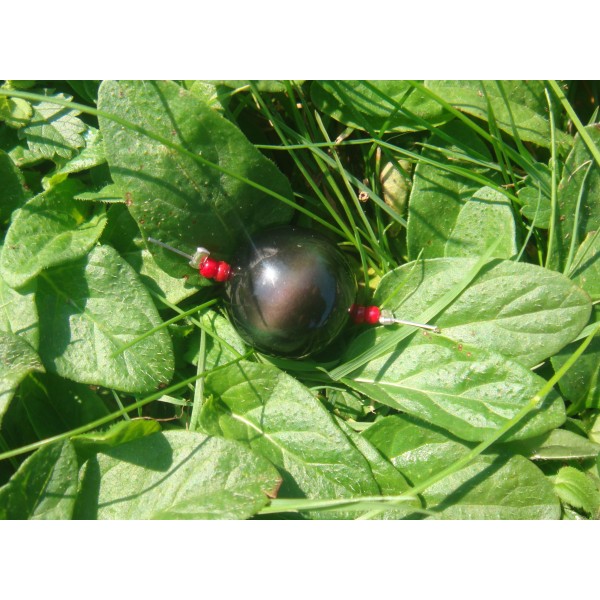 Perle à l'unité Obsidienne Oeil Céleste grade A 16 MM de diamètre ( H ) - Photo n°1