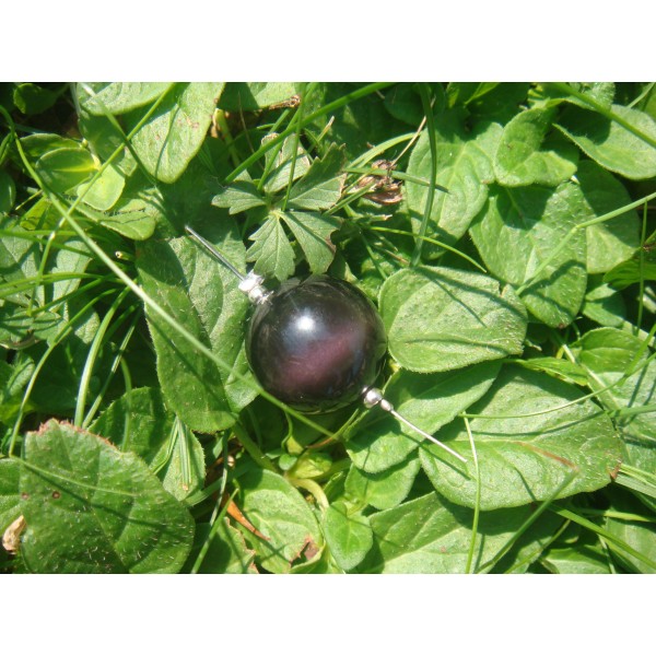 Obsidienne Oeil Céleste grade A : perle à l'unité 16 MM de diamètre ( I ) - Photo n°2