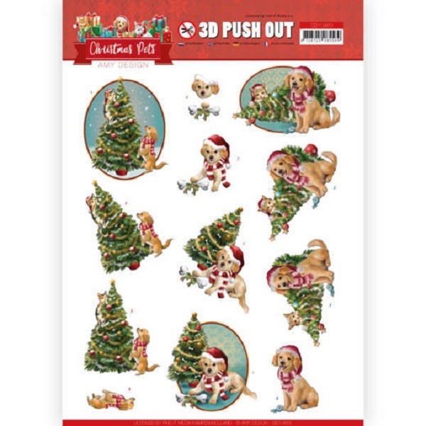 Images 3D prédécoupées Amy design - Christmas Pets - Christmas Tree - Photo n°1