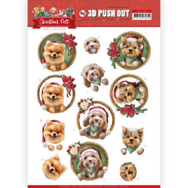 Images 3D prédécoupées Amy design - Christmas Pets - Christmas Dogs - Photo n°1