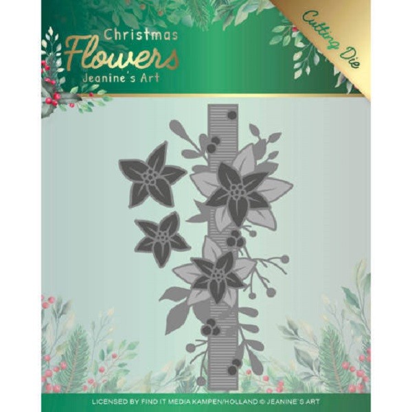 Matrice de découpe Jeanine's Art Christmas Flowers - Poinsettia Border - Photo n°1