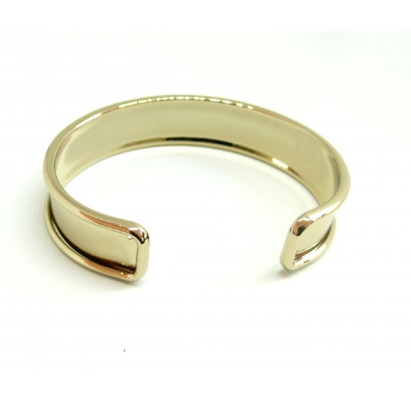 BN1131171 Bis2 PAX 1 Support bracelet, Jonc Manchette pour cordon plat 11mm couleur Or clair - Photo n°2