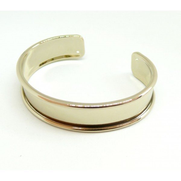 BN1131171 Bis2 PAX 1 Support bracelet, Jonc Manchette pour cordon plat 11mm couleur Or clair - Photo n°1