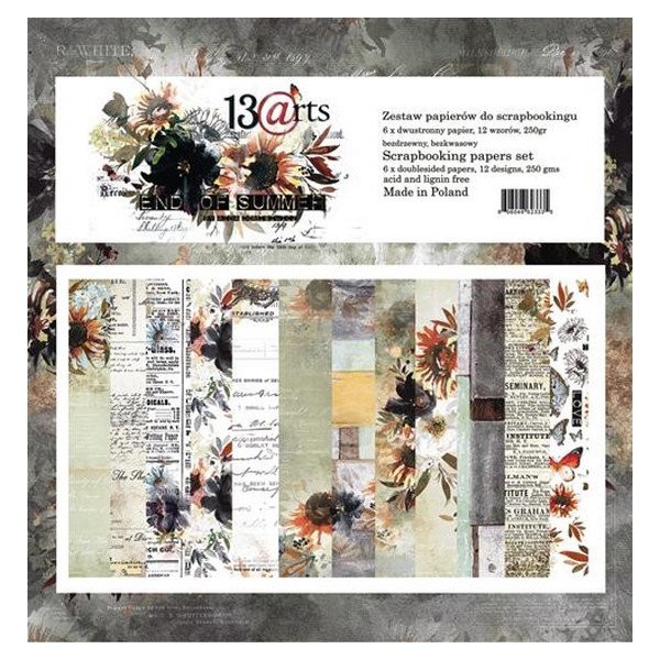 6 papiers scrapbooking 30 x30 cm 13@rts END OF SUMMER - Photo n°1