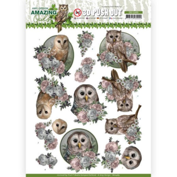 Carte 3D prédéc. - SB10489 - Amazing Owls - Chouettes romantiques - Photo n°1