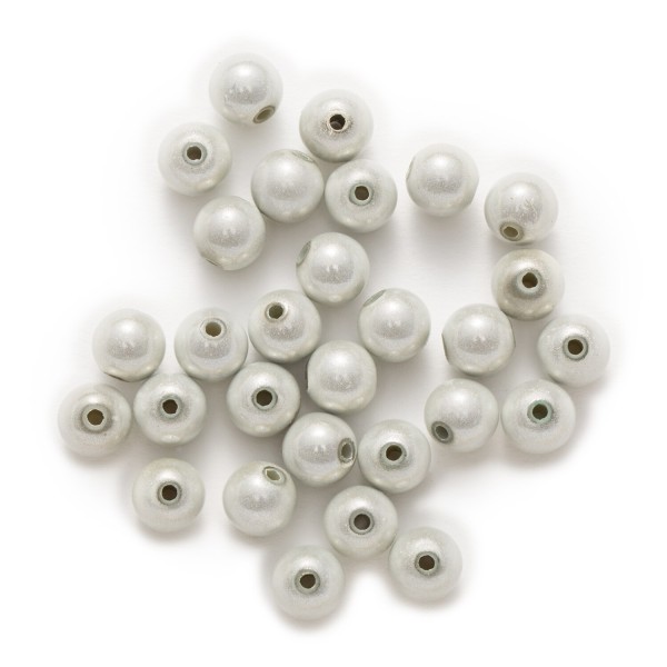 10 Perles 10mm Blanc Miracle Magique Effet Oeil De Poisson Creation Bijoux - Photo n°1