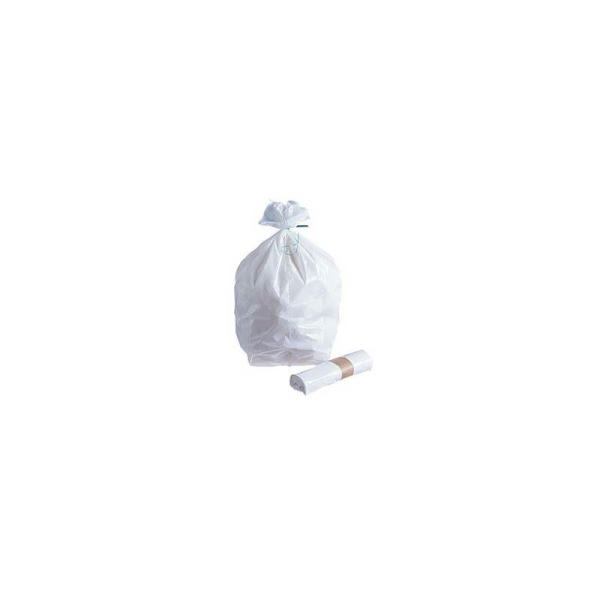Sac poubelle 5L à déchet blanc PEHD - 20 rouleaux - Photo n°1