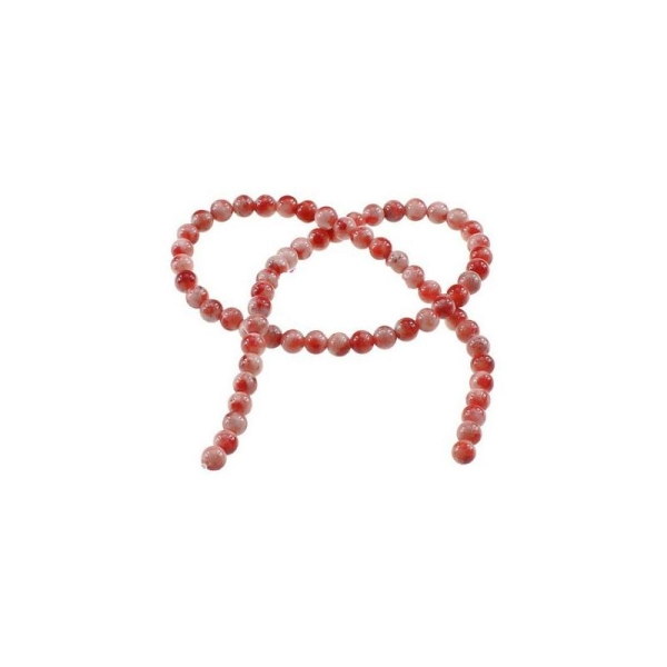 68 Perles De Jade 6mm Dégradé De Rouge - Photo n°1