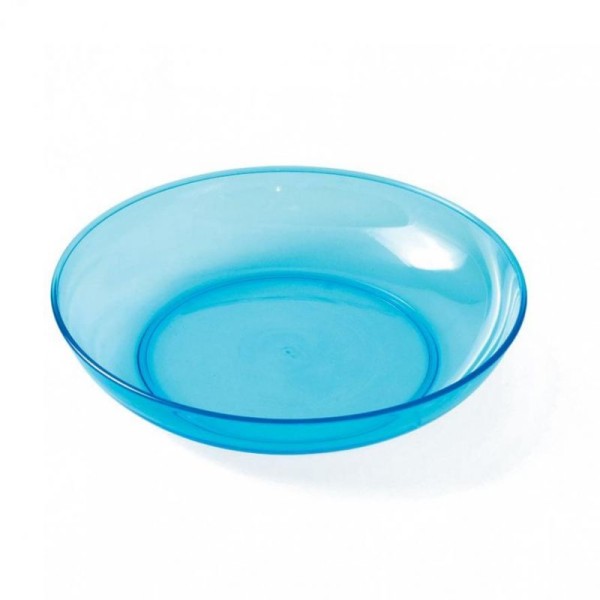 Assiette creuse Copolyester Transparente Bleue - Plastorex - Photo n°1