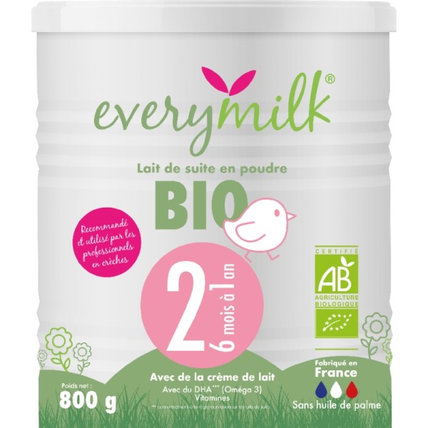 Lait infantile Bio everymilk 2 de 6 mois à 1 an - 1 boîte - Photo n°1