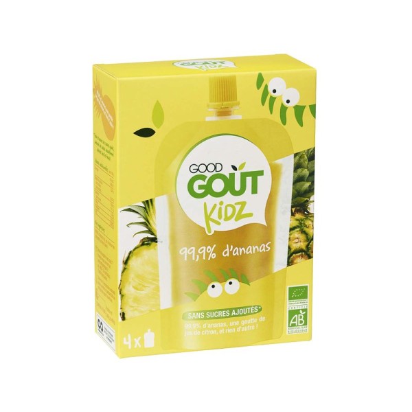 Good Goût Kidz - Gourde ananas 4x90g - Photo n°1