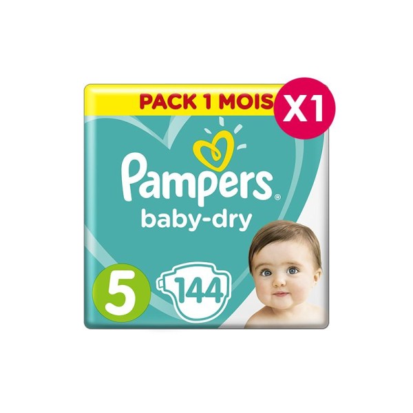 Couches Pampers Babydry Taille 5 - pack 1 mois - Photo n°1