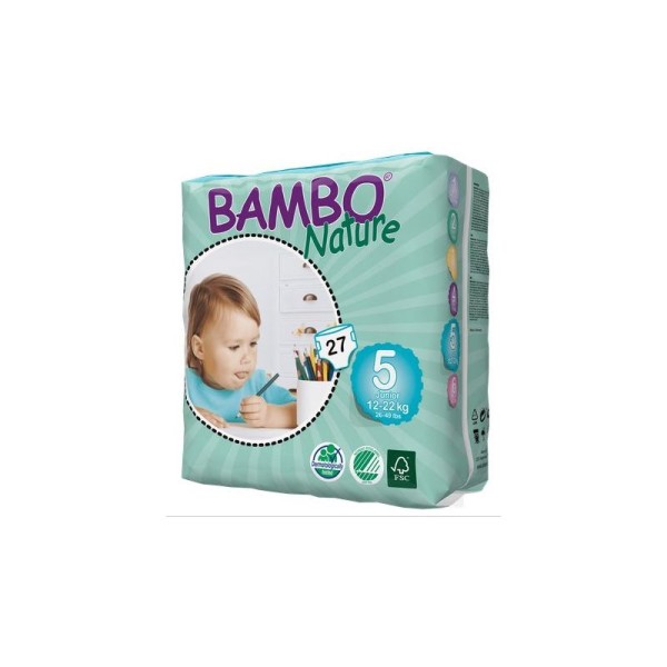 Couches Bambo Nature Junior T5 - 12/22 kg - 1 paquet - Photo n°1