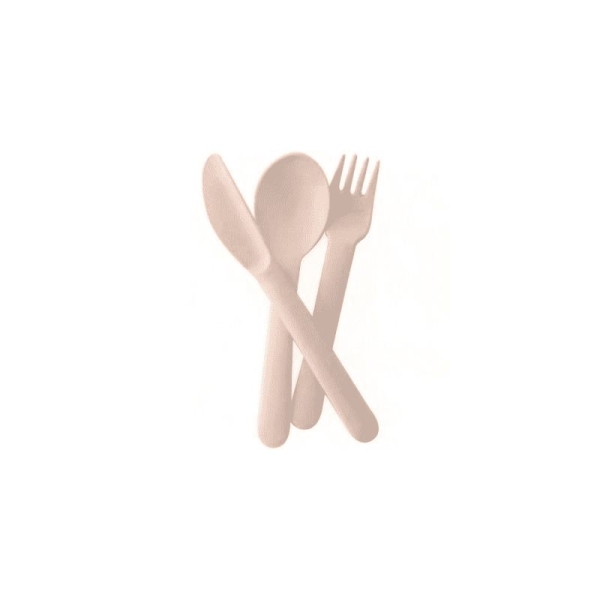 Bambino Set de couverts en bambou (fork, spoon, knife) - Blush - Ekobo - Photo n°1