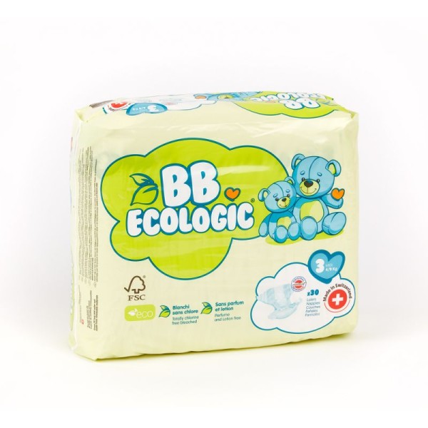 Taille 3 - 4/9kg Couches BB ECOLOGIC Midi - Photo n°1