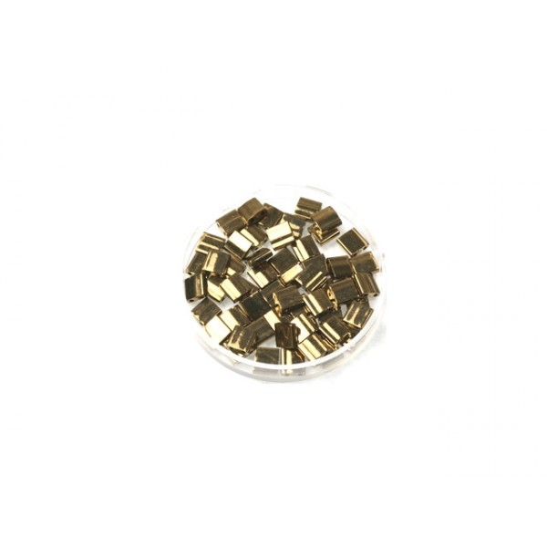 5 Grammes De Perles Miyuki Tila 5x5mm Bronze Foncé Metallique - Photo n°1