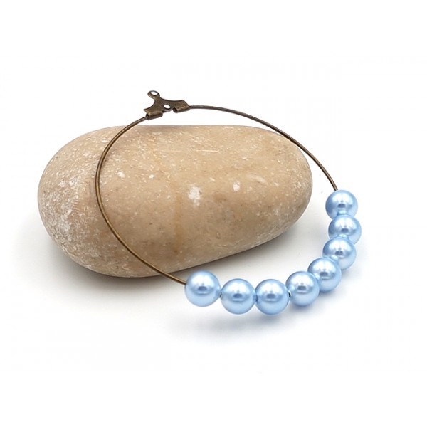 10 Perles Swarovski Crystal Light Blue 6mm - Photo n°1