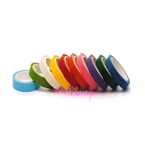 Masking tape multicolore - 10 rouleaux - Photo n°1