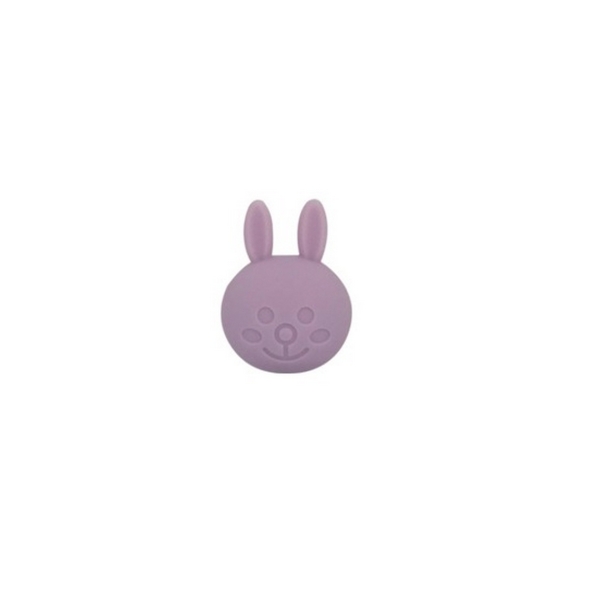 Perle Silicone Lapin 31mm x 23mm Violet ,Creation bijoux - Photo n°1