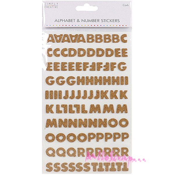 Stickers alphabet liège Simply Creative - 200 lettres - Photo n°1