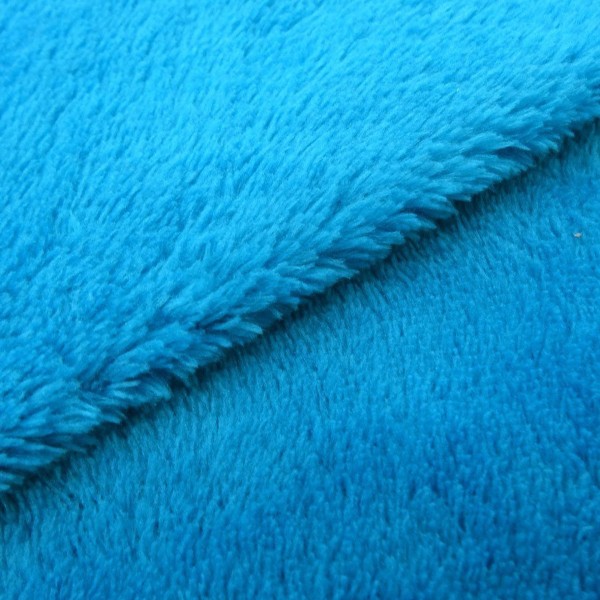 Tissu Doudou - Bleu Canard - Vendu par 10 cm - Photo n°1