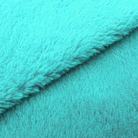 Tissu Doudou - Bleu Turquoise - Vendu par 10 cm