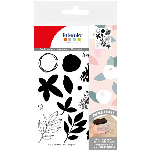 Tampon Clear Artemio - Collection Slow Life - Feuillages - 14 pcs - Photo n°1
