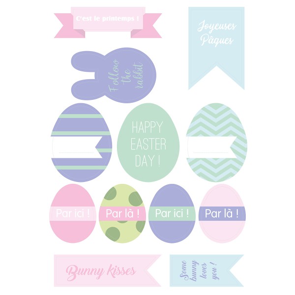 Stickers XL Artemio - Collection Easter Mood - 21 pcs - Photo n°3