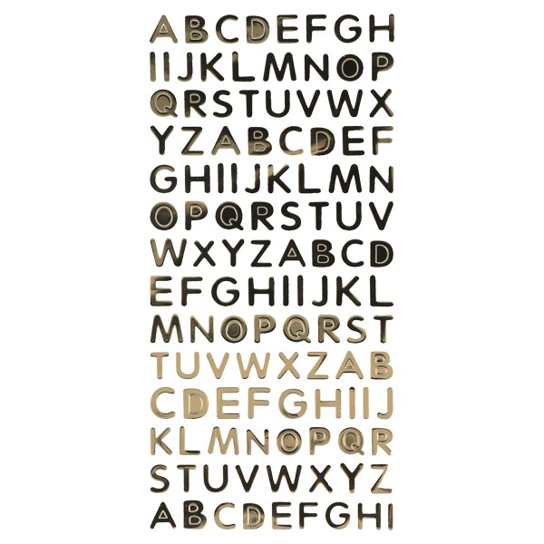 Autocollants Alphabet Artemio Collection On se marie - Doré - 1 feuille - Photo n°2