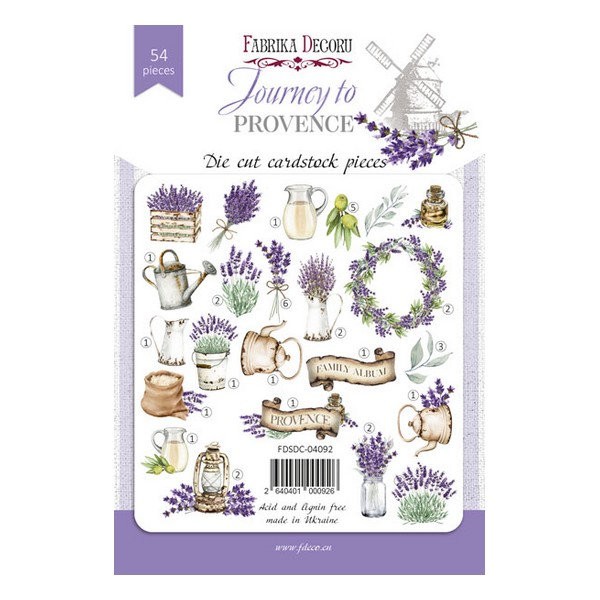 Die cuts scrapbooking Fabrika Décoru 54 pièces JOURNEY TO PROVENCE 092 - Photo n°2