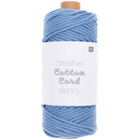 Bobine coton câblé - Cotton Cord Rico Design - Bleu Roi - 3 mm - 55 m