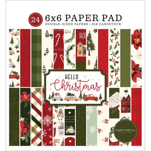 Papier scrapbooking  Carta Bella - Hello Christmas - 15X15 - 24 feuilles - Photo n°1