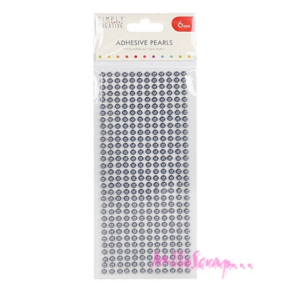 Demi-perles autocollantes 6 mm Simply Creative - 372 pièces - Photo n°1