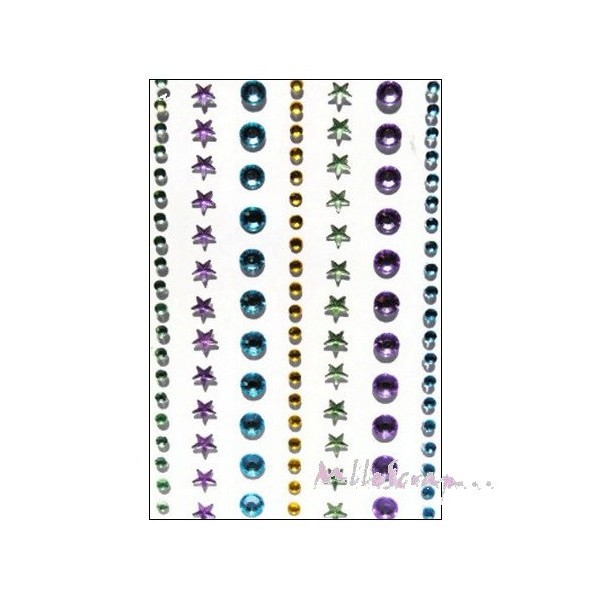 Strass autocollants étoiles Dovecraft - 118 pièces - Photo n°1