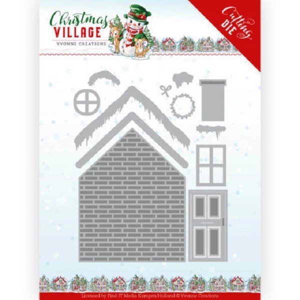 Matrice de découpe Yvonne Creations Christmas Village - Build up House - Photo n°1